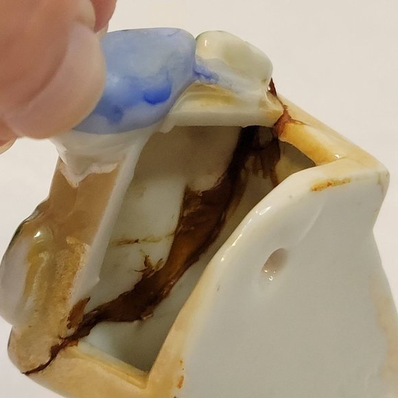 Vintage Ceramic Bird Clock wall pocket Japan 4137 Cuckoo - Picture 7 of 8